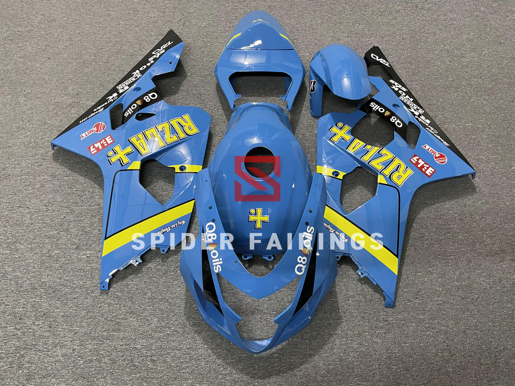 Gsx R600 Rizla Kit Custom Blue RIZLA-Suzuki GSXR600-750 2004-2005 – SpiderFairings