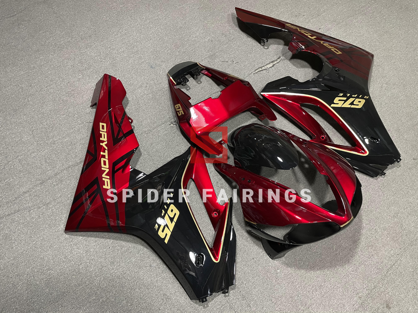 Gloss Black and Red-Triumph Daytona 675 2009-2012