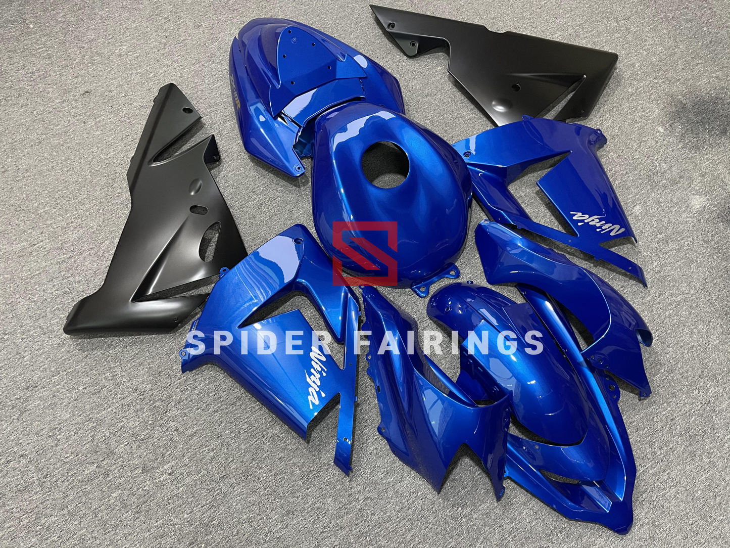  Gloss Blue and Black-Kawasaki ZX-10R 2004-2005