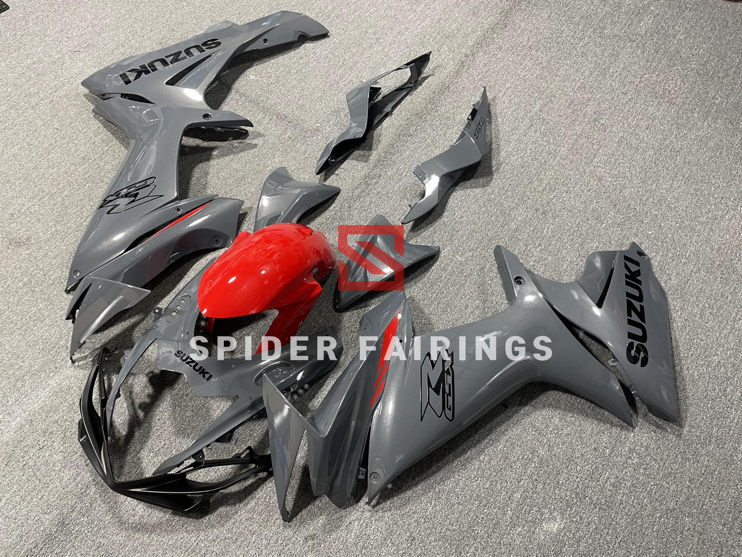 Gloss Grey and Red Suzuki GSXR600-750 2011-2019