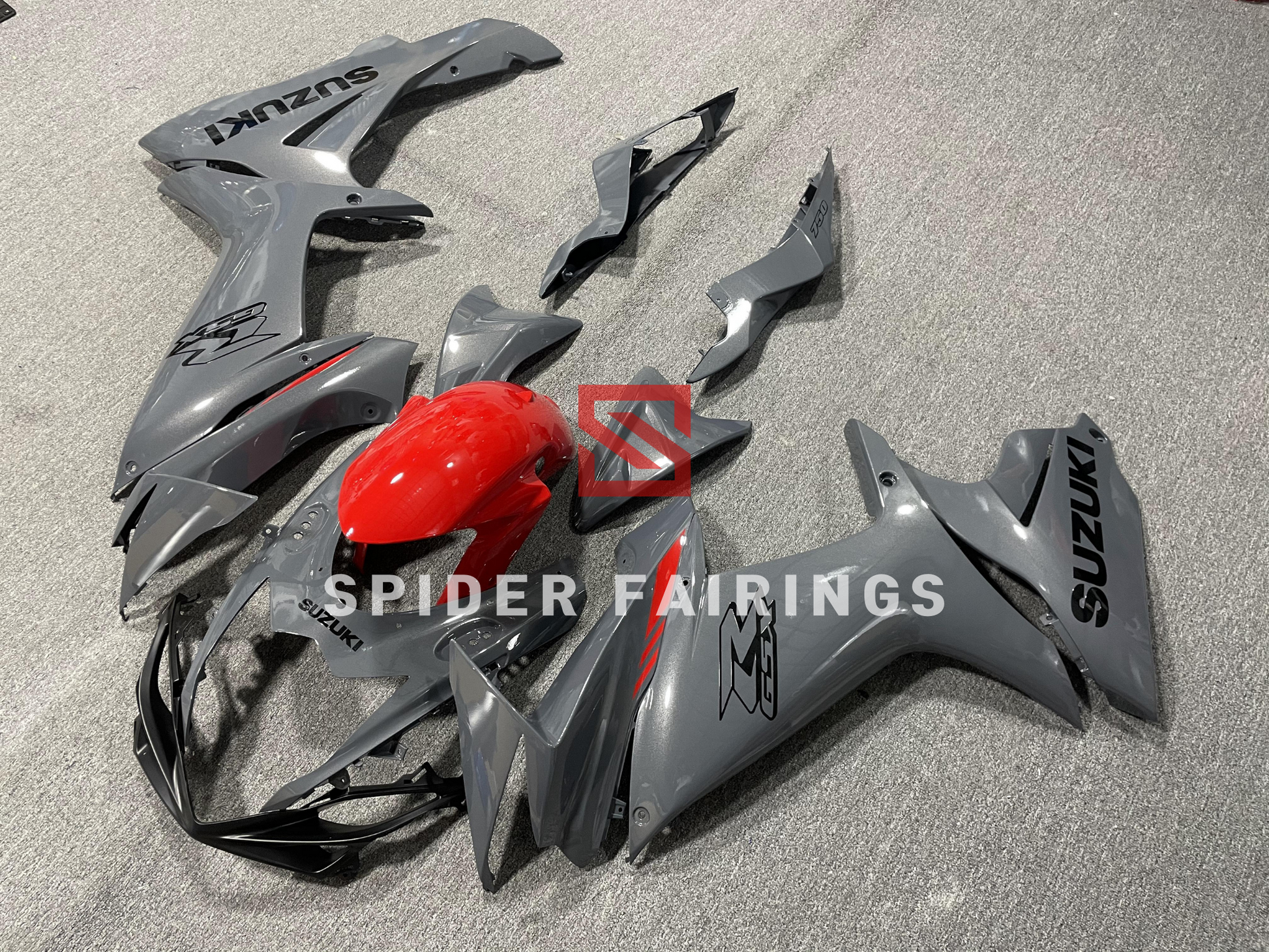 Gloss Grey and Red Suzuki GSXR600-750 2011-2019