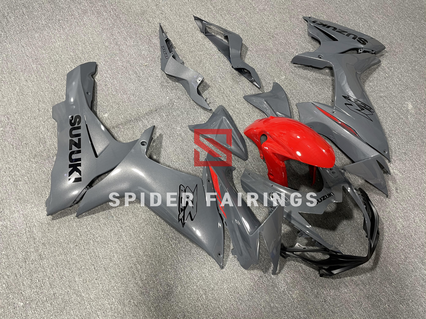 Gloss Grey and Red Suzuki GSXR600-750 2011-2019