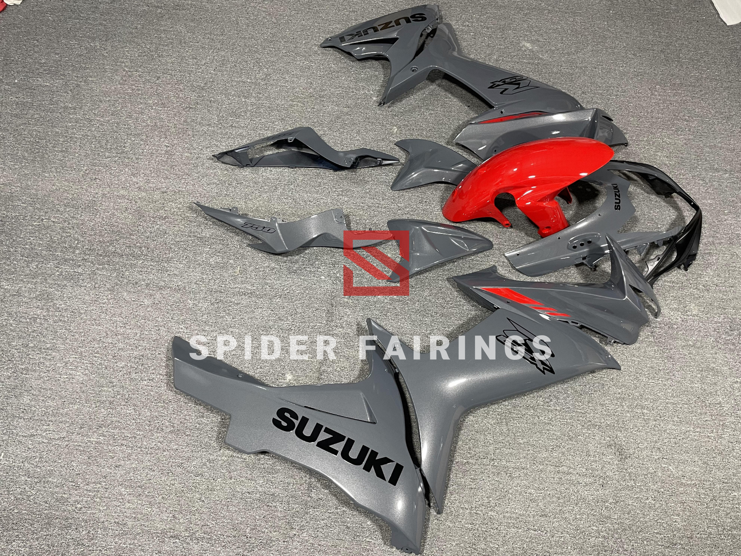 Gloss Grey and Red Suzuki GSXR600-750 2011-2019