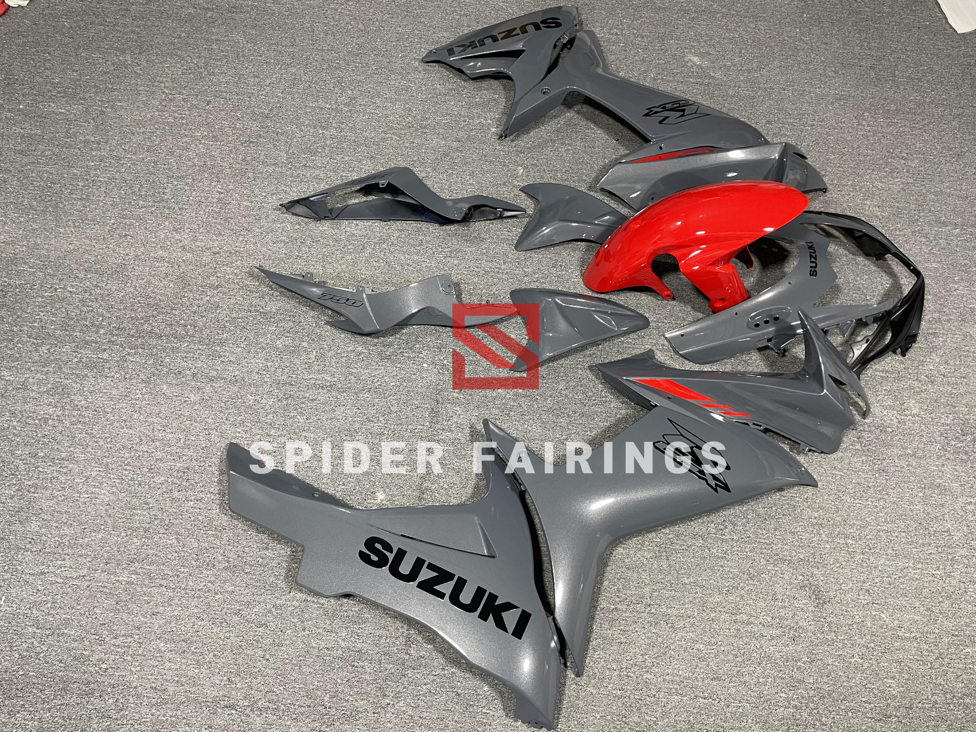 Gloss Grey and Red Suzuki GSXR600-750 2011-2019