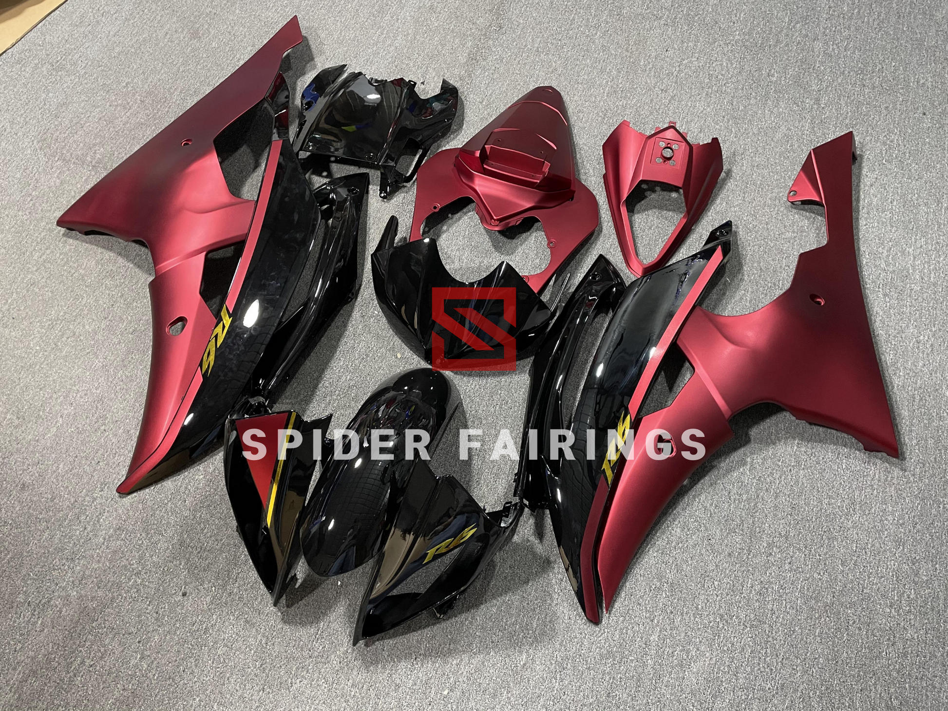 Matte Red and Black-Yamaha YZF R6 2008-2016