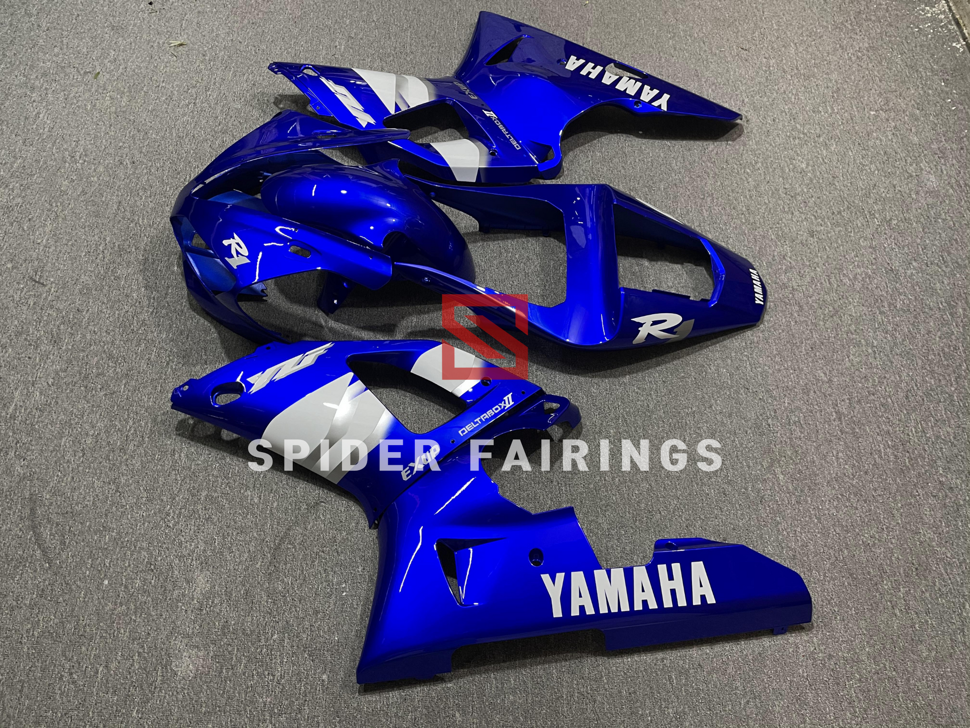 Gloss Blue and White-Yamaha YZF R1 2000-2001