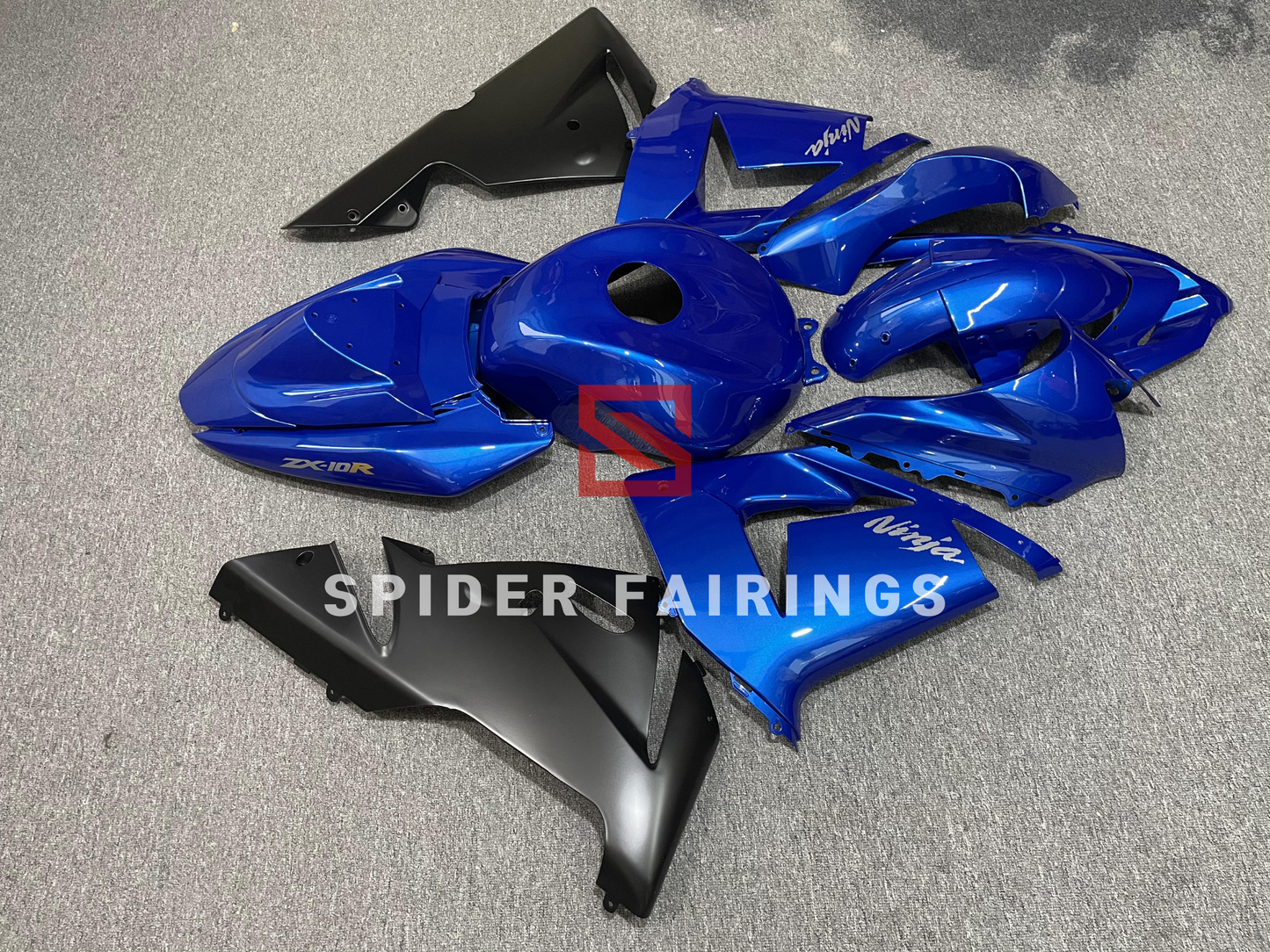  Gloss Blue and Black-Kawasaki ZX-10R 2004-2005