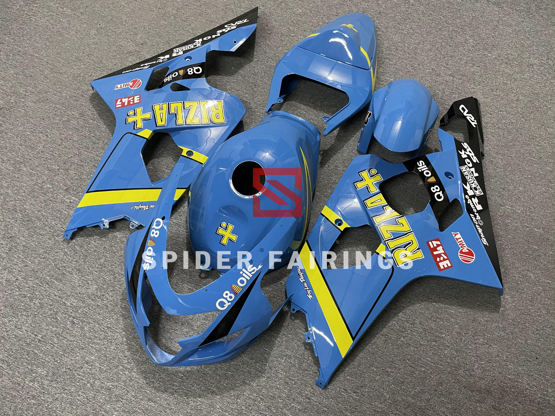 Custom Blue RIZLA-Suzuki GSXR600-750 2004-2005