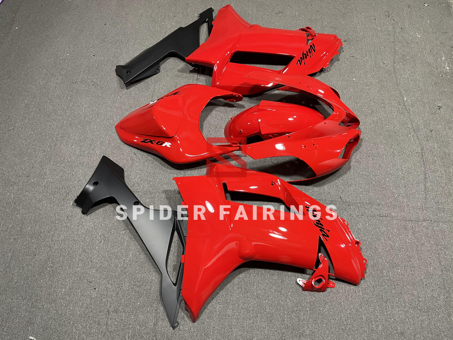 Gloss Red and Black-Kawasaki ZX-6R 2007-2008