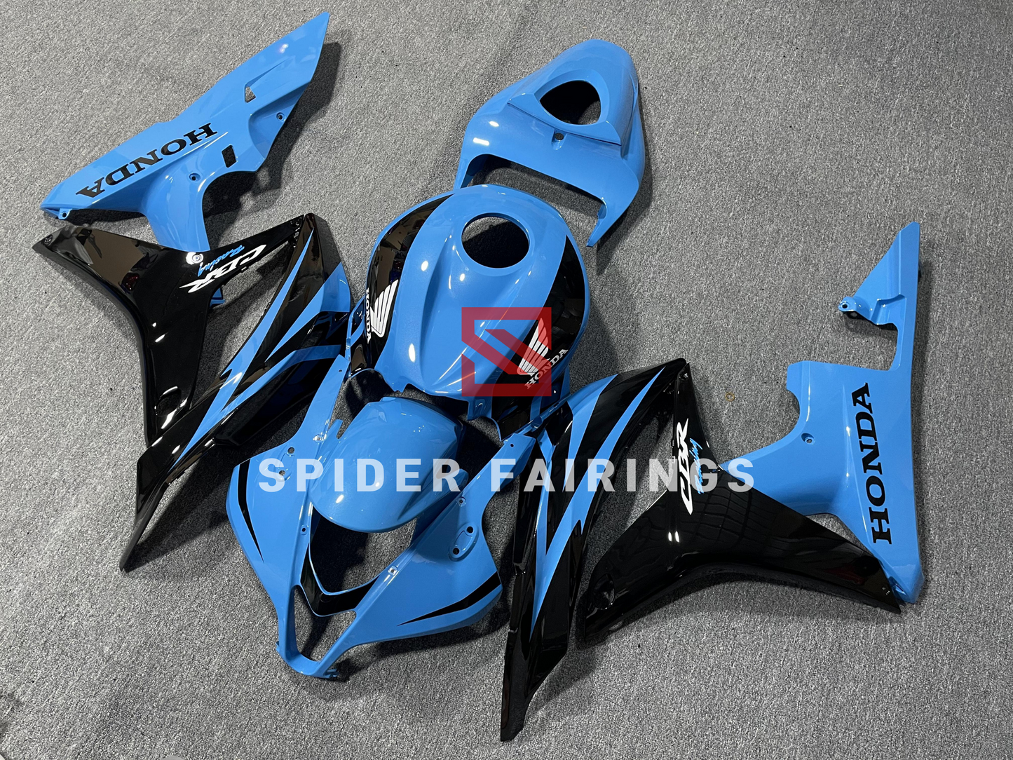 Deep SkyBlue and Black-Honda CBR600RR 2007-2008