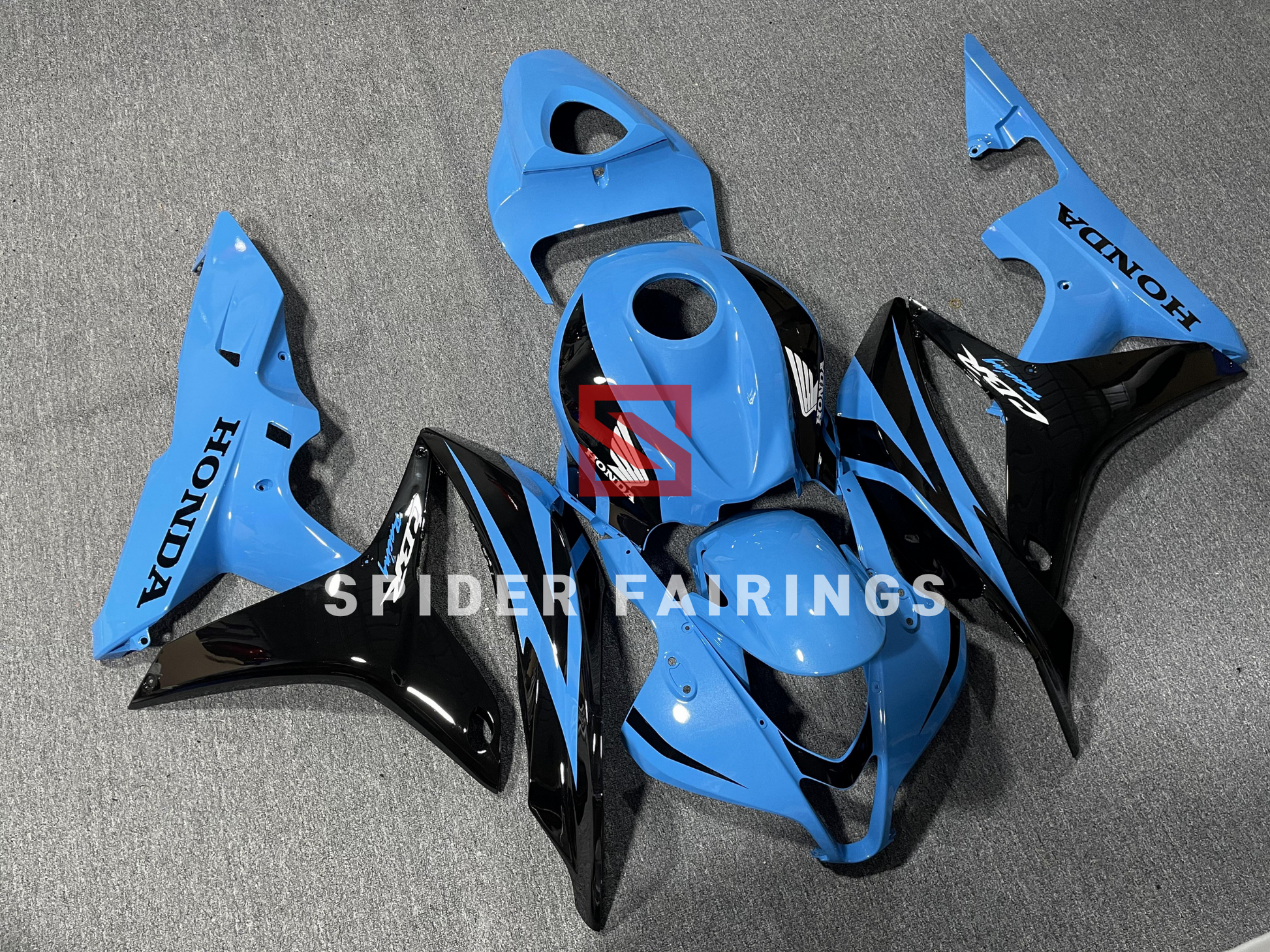 Deep SkyBlue and Black-Honda CBR600RR 2007-2008