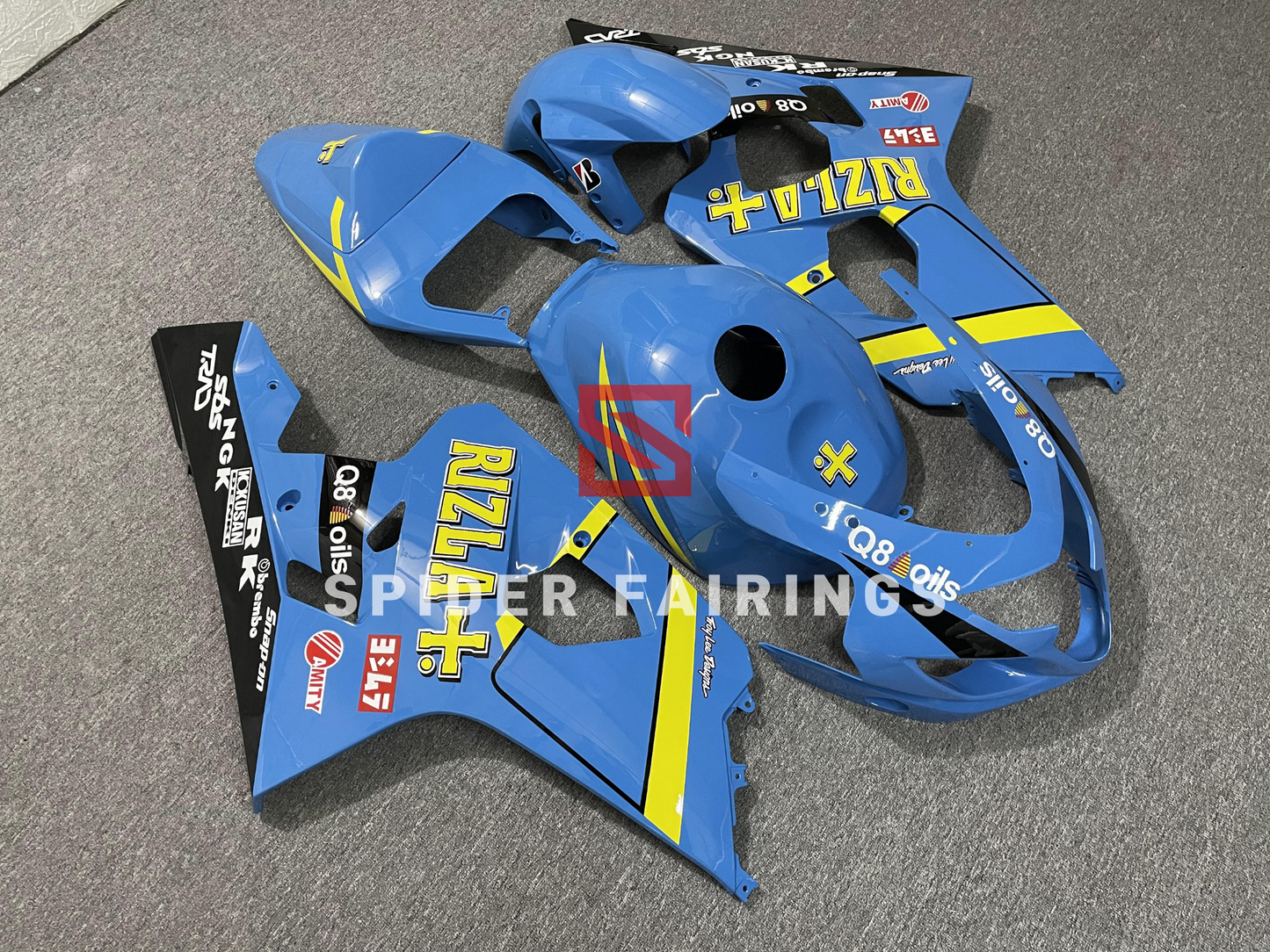 Custom Blue RIZLA-Suzuki GSXR600-750 2004-2005