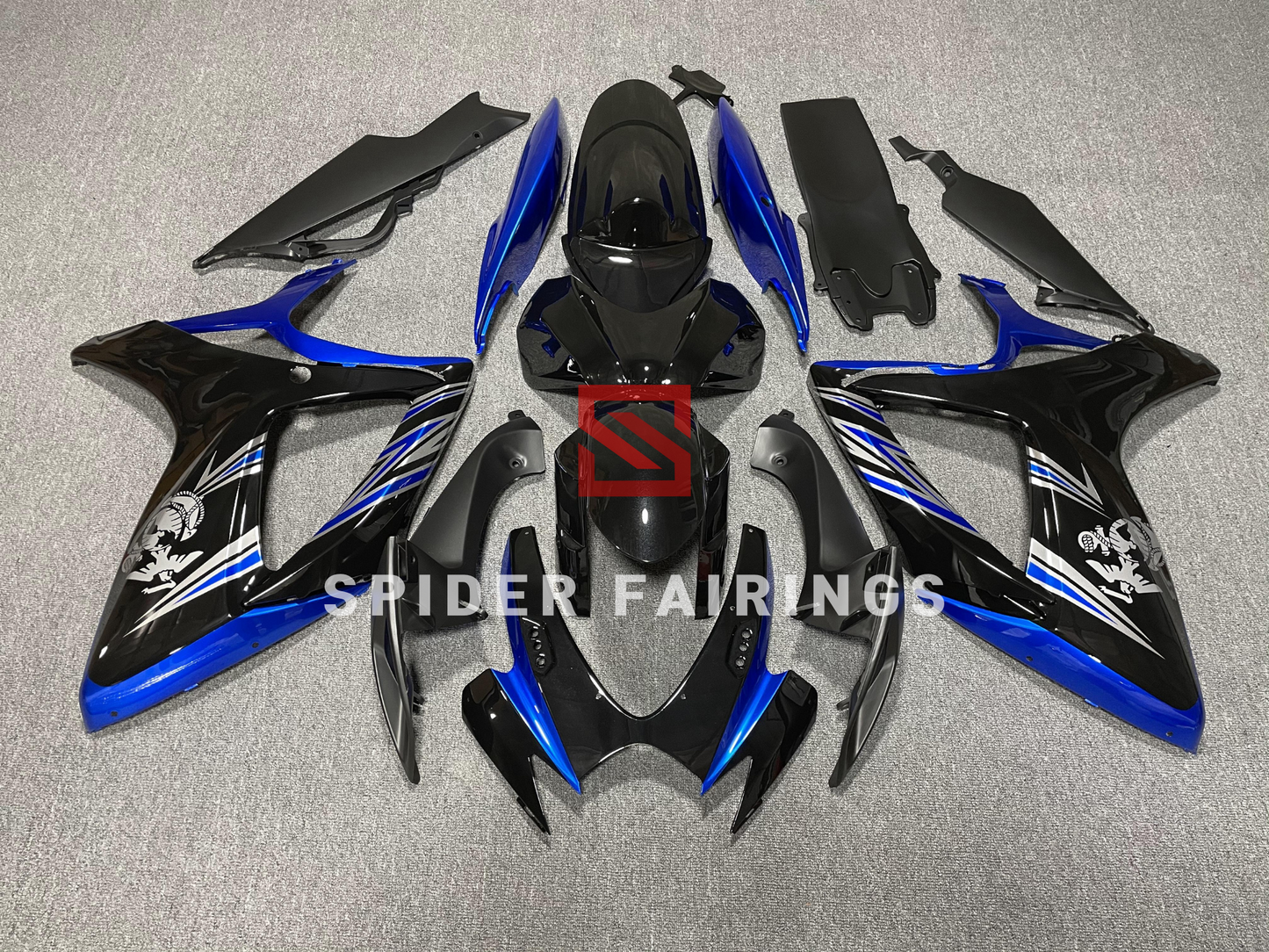 Gloss Black and Blue Suzuki GSXR600-750 2006-2007