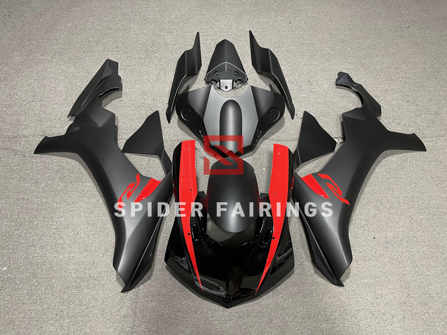 Matte Black and Red-Yamaha YZF R1 2015-2019