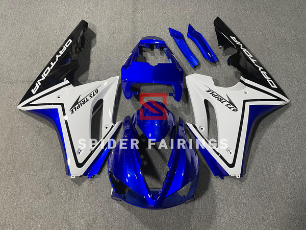 Blue,White and Black-Triumph Daytona 675 2009-2012 – SpiderFairings