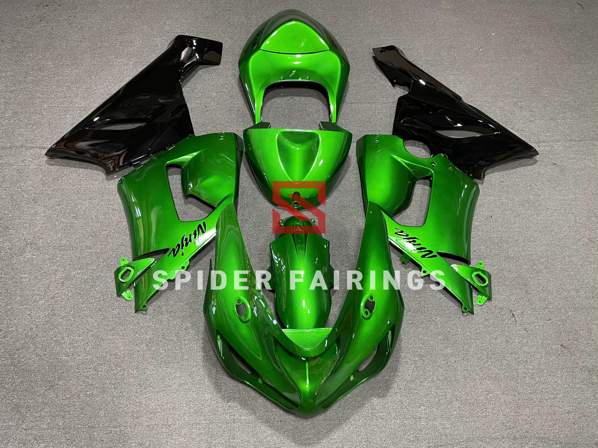 Pearl Green-Kawasaki ZX-6R 2005-2006 – SpiderFairings