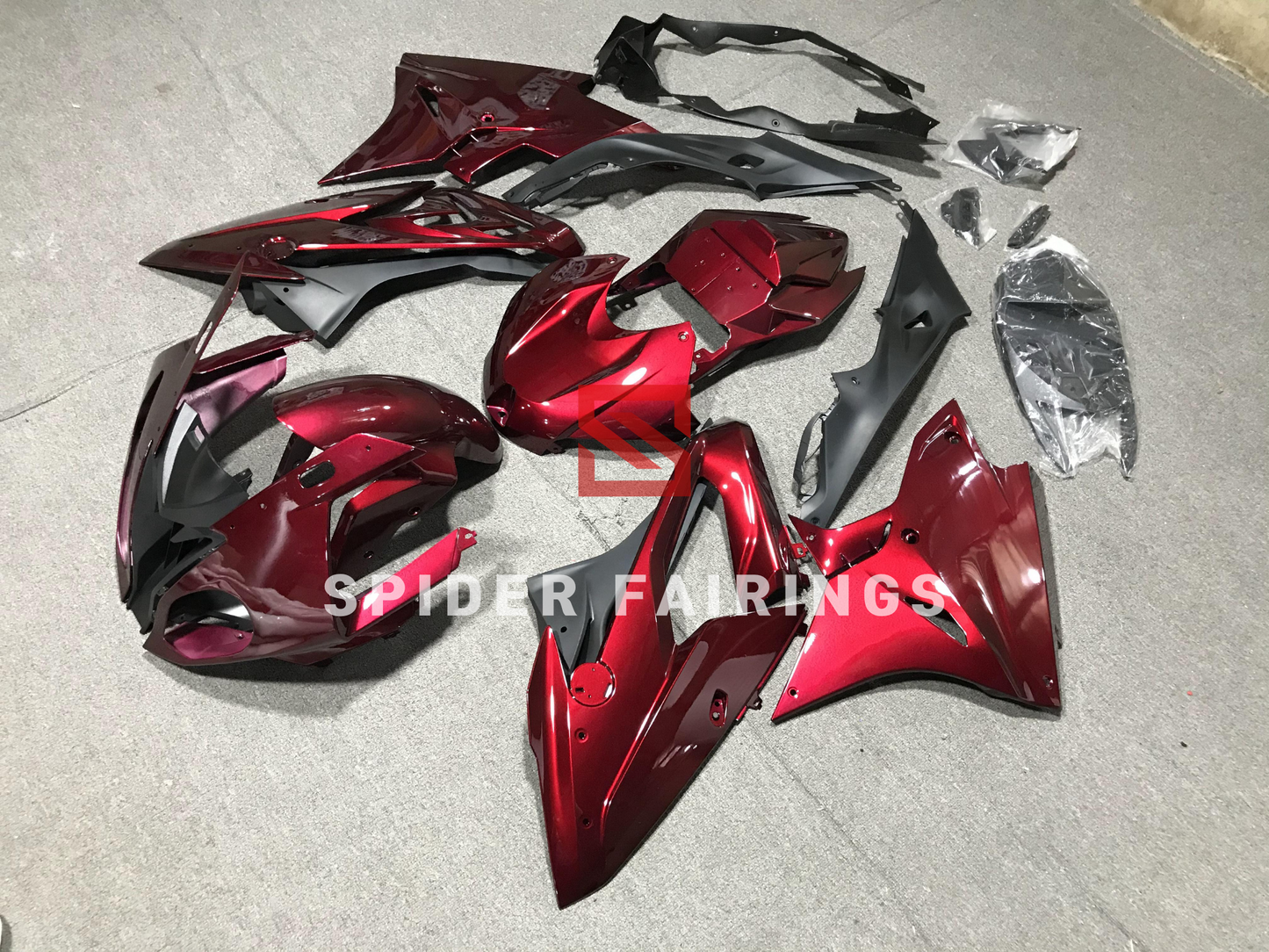 Dark Red and Black-BMW S1000RR 2017-2018