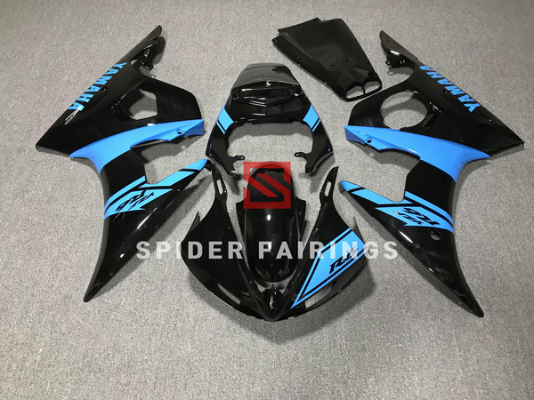 Gloss Blue and Black-Yamaha YZF R6 2003-2004 – SpiderFairings