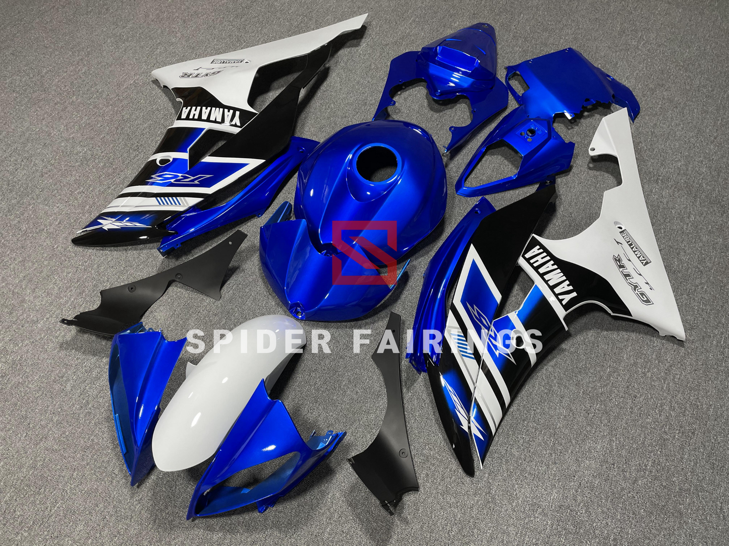 Blue,Black and White-Yamaha YZF R6 2008-2016