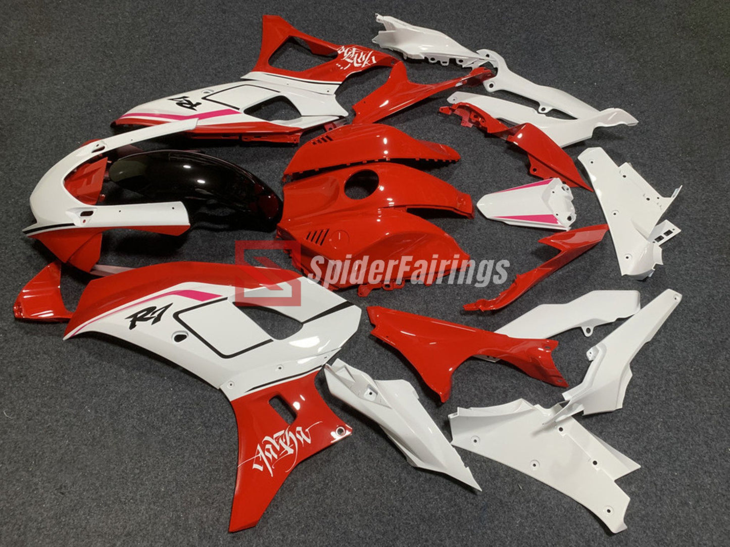 Red and White-Yamaha R7 2021-2024