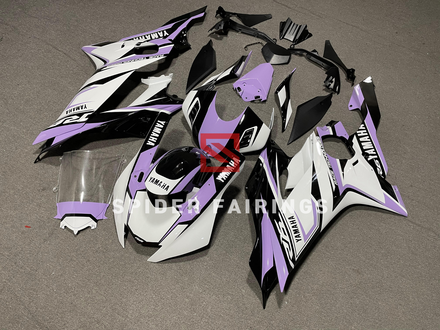 Purple,White and Black-Yamaha YZF R6 2017-2022