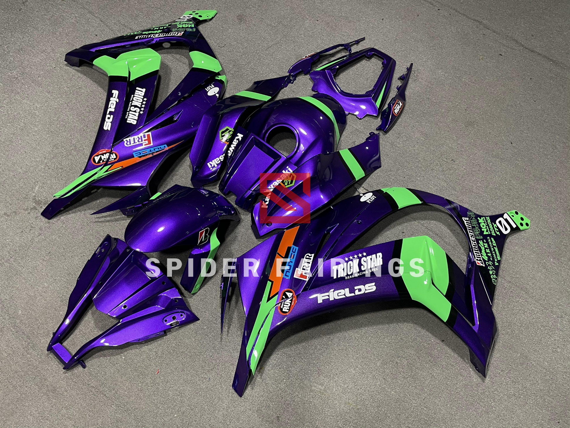 Custom EVA for Dark Purple-Kawasaki ZX-10R 2011-2015