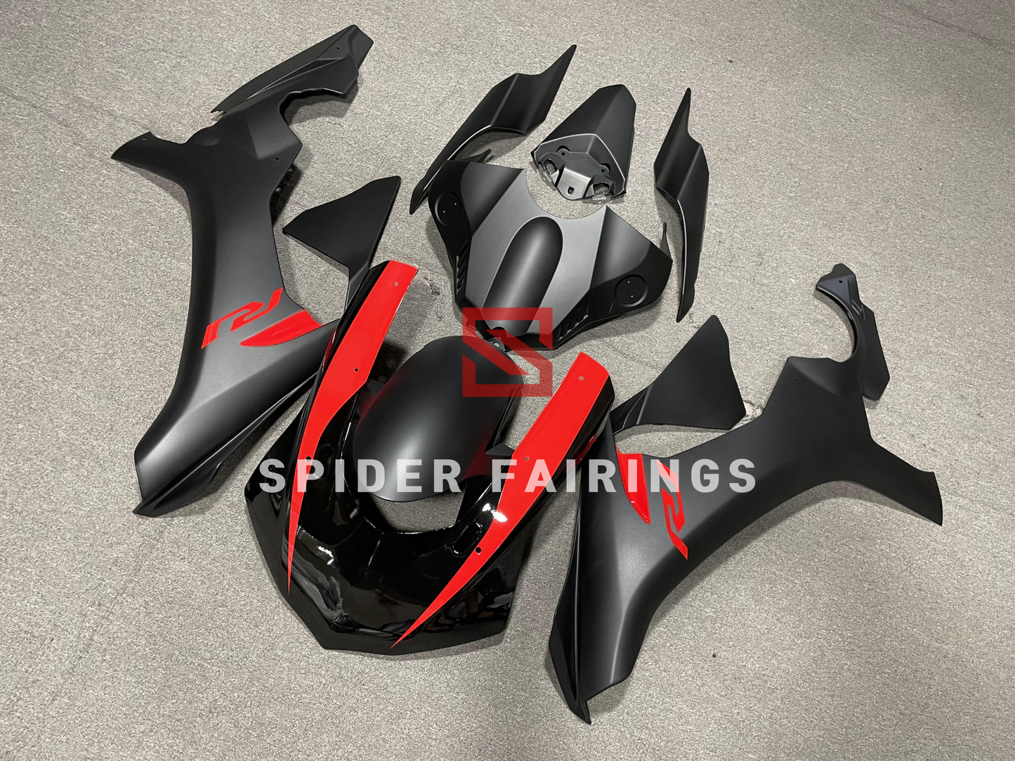 Matte Black and Red-Yamaha YZF R1 2015-2019