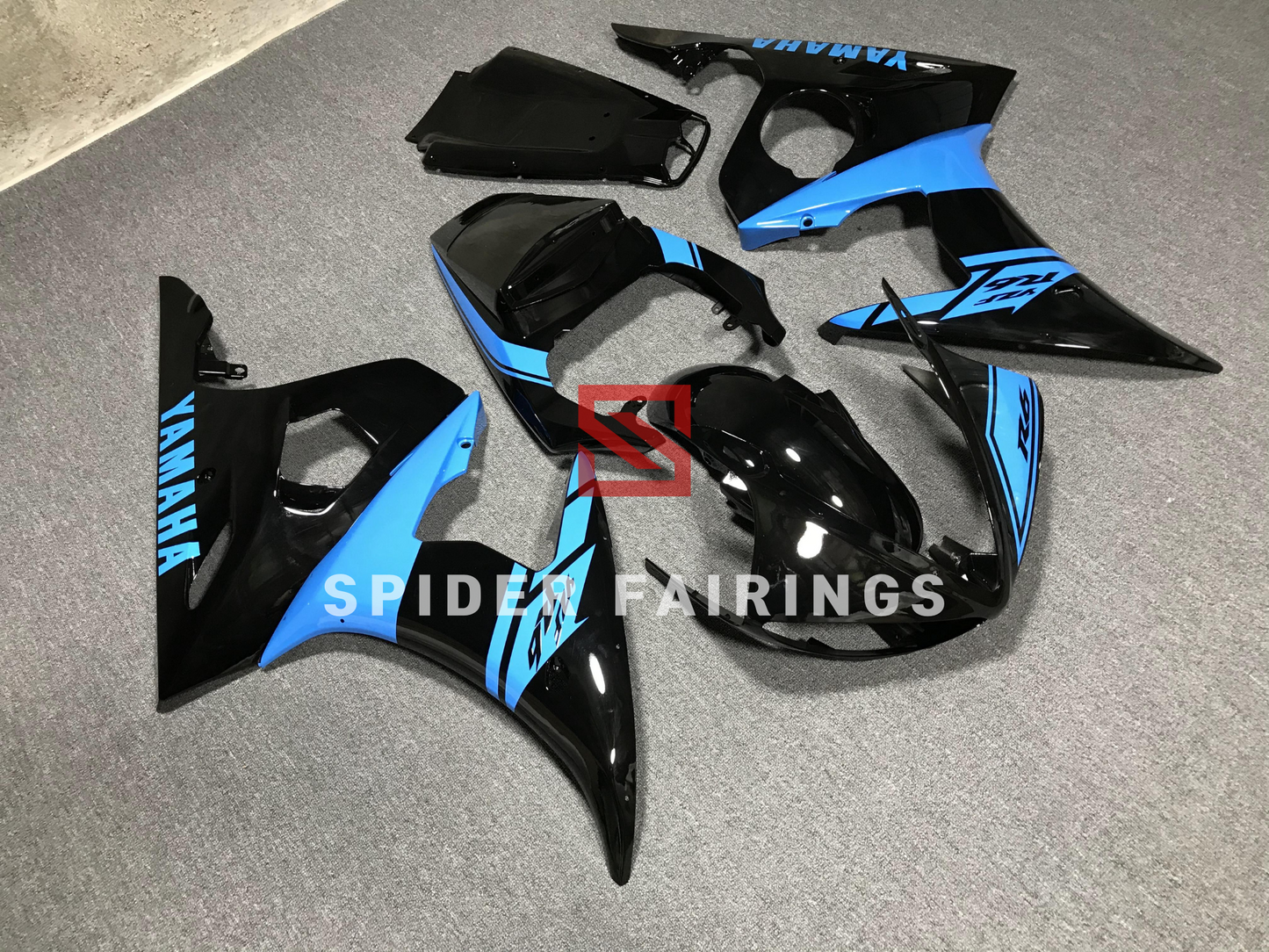 Gloss Blue and Black-Yamaha YZF R6 2003-2004