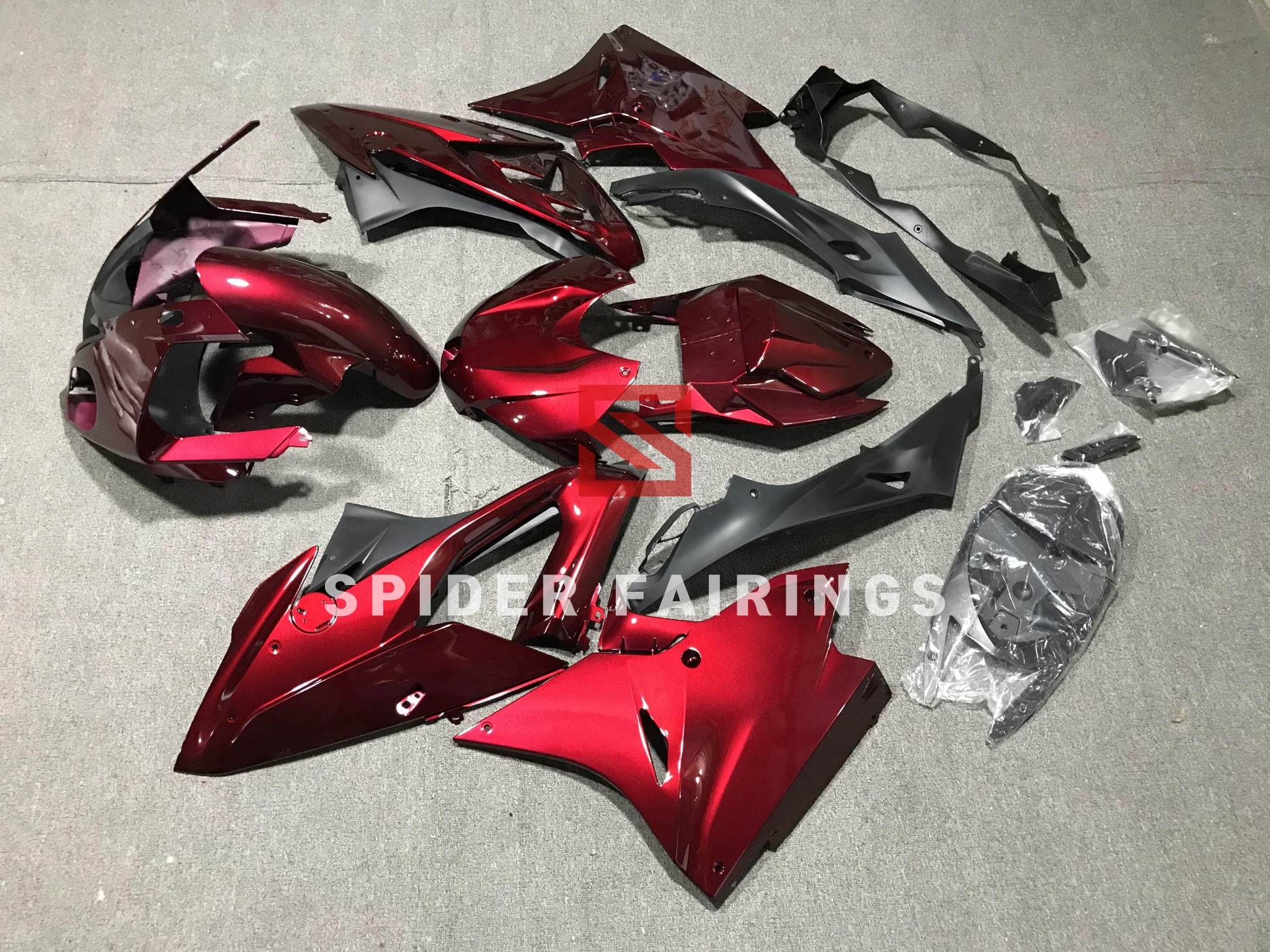 Dark Red and Black-BMW S1000RR 2017-2018