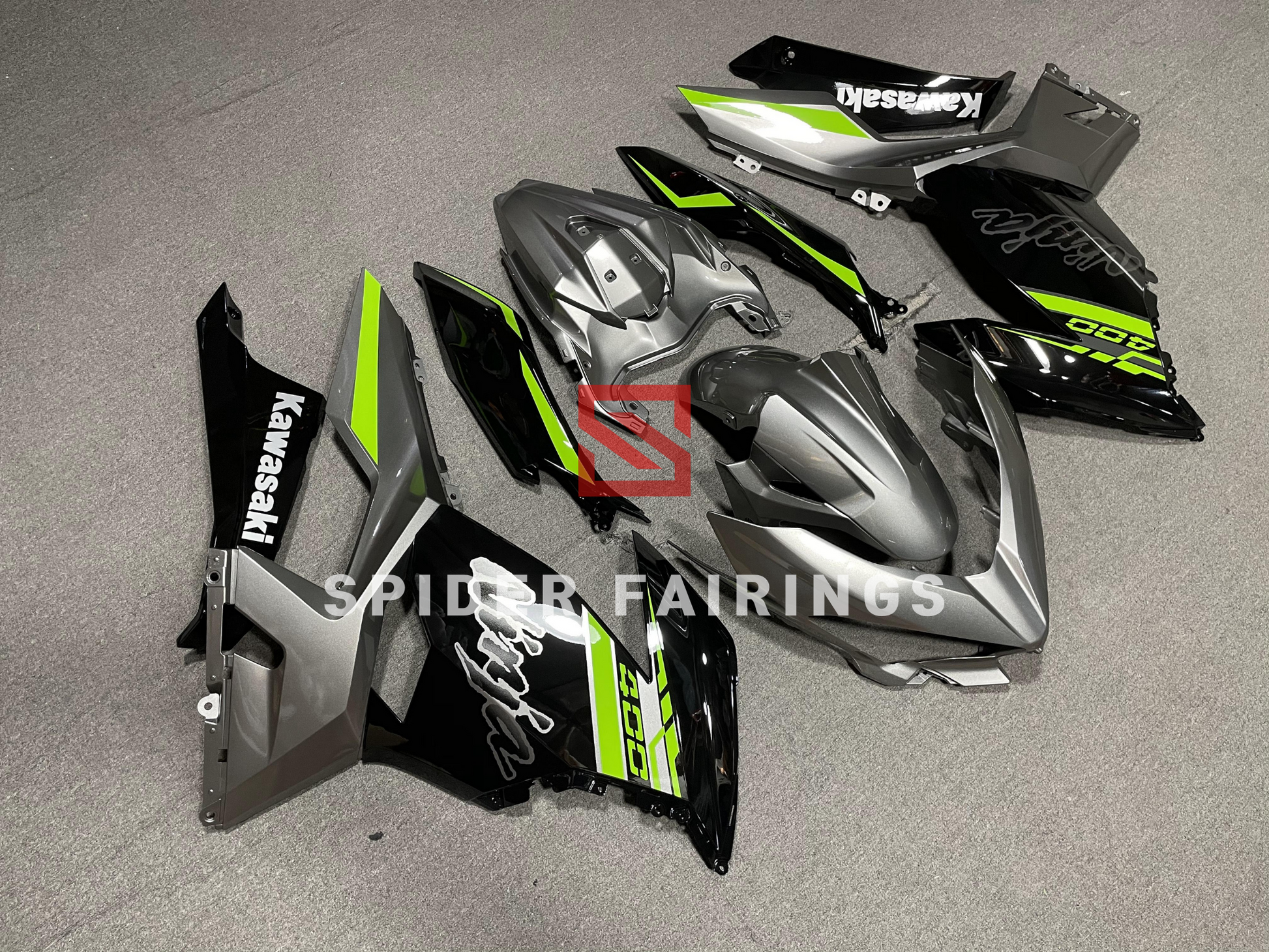 Metallic Silver and Black-Kawasaki Ninja400 2018-2021