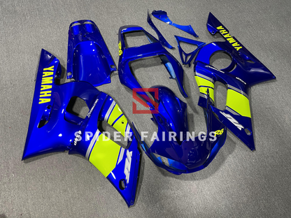 Gloss Blue and Yellow Yamaha YZF R6 1998-2002