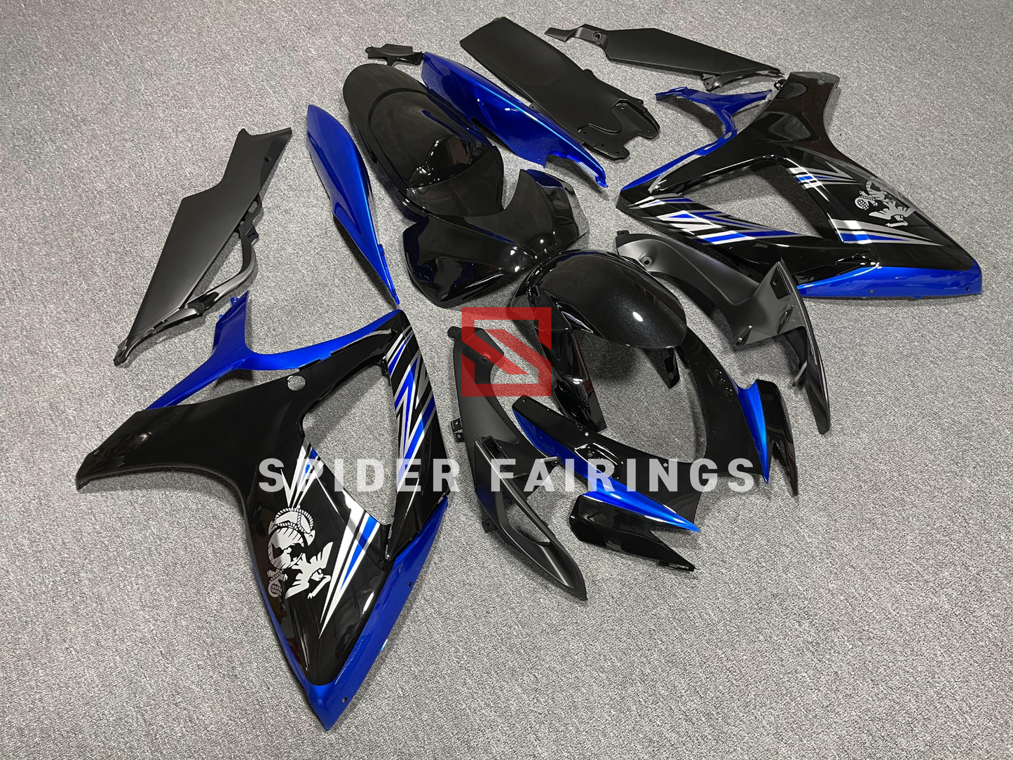 Gloss Black and Blue Suzuki GSXR600-750 2006-2007