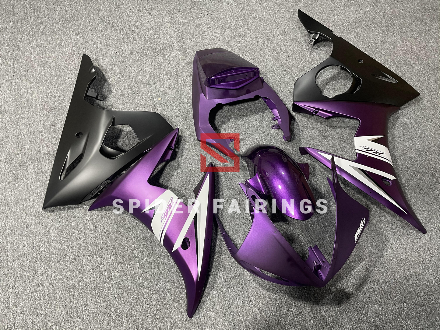 Matte Purple and Black-Yamaha YZF R6 2005