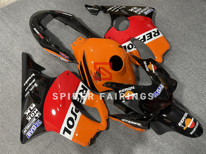 2004-2007 Repsol Orange-Red Honda CBR600F Motorcycle Fairings