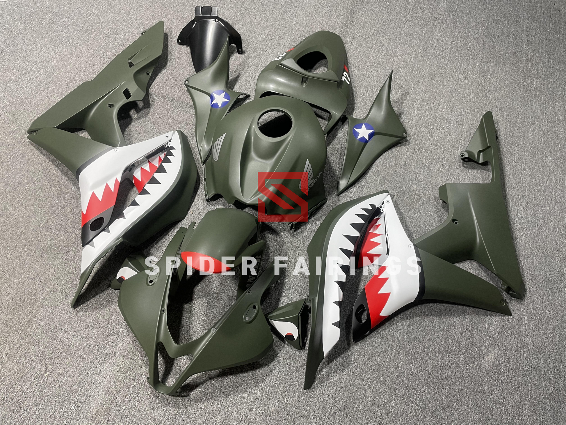 Olive Green Shark-Honda CBR600RR 2007-2008