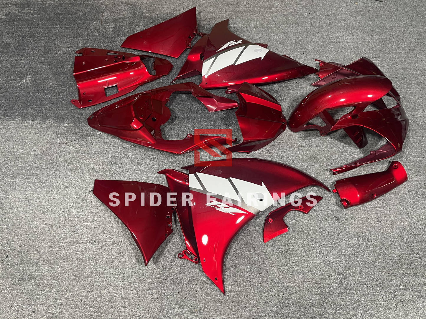 Gloss Red and White-Yamaha YZF R1 2012-2014