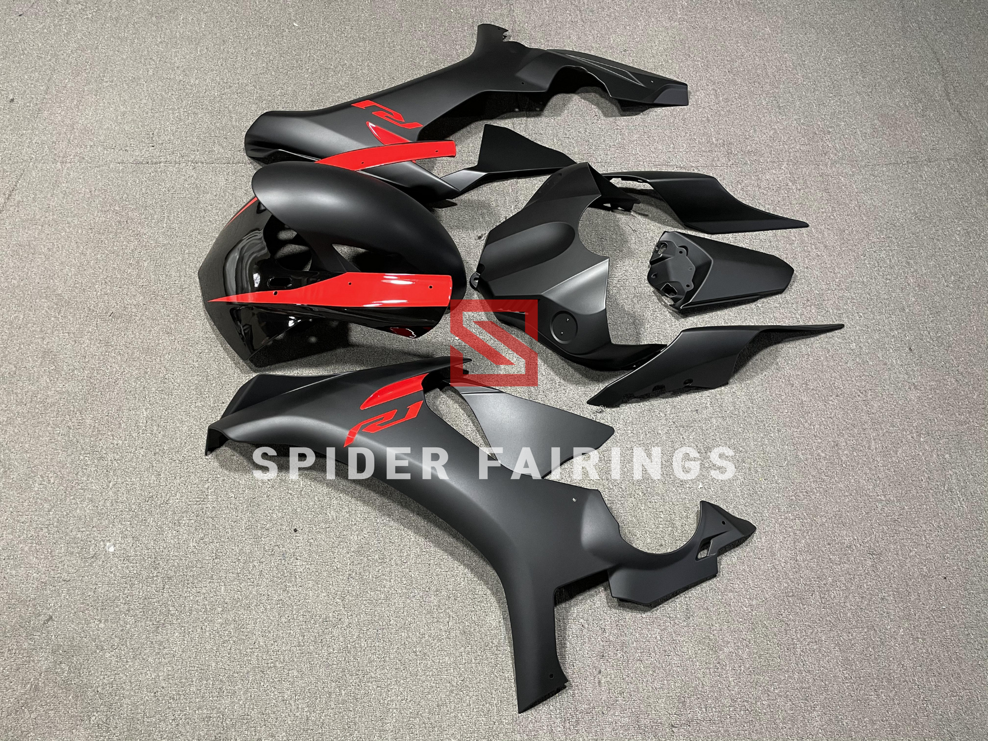 Matte Black and Red-Yamaha YZF R1 2015-2019