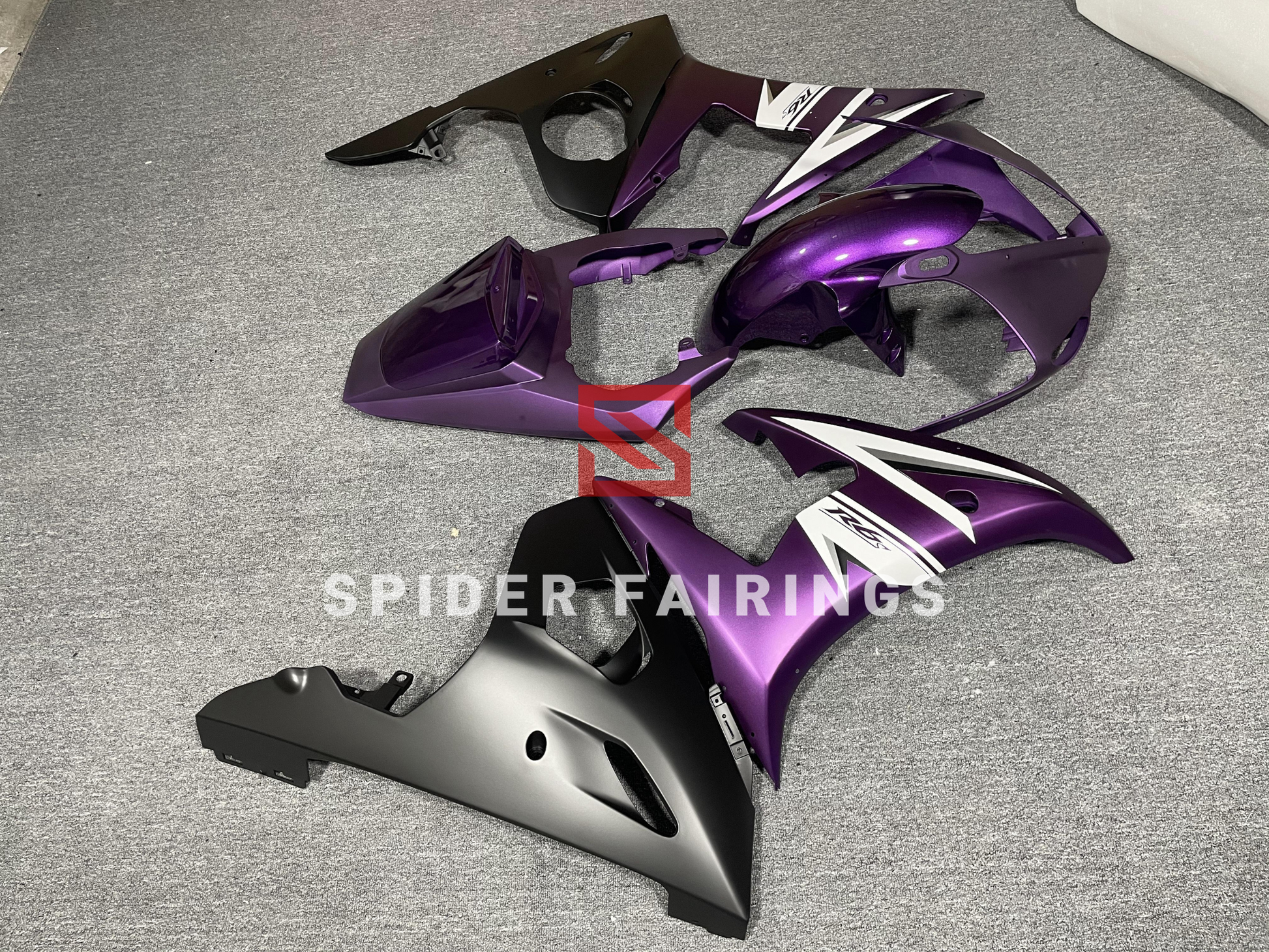 Matte Purple and Black-Yamaha YZF R6 2005