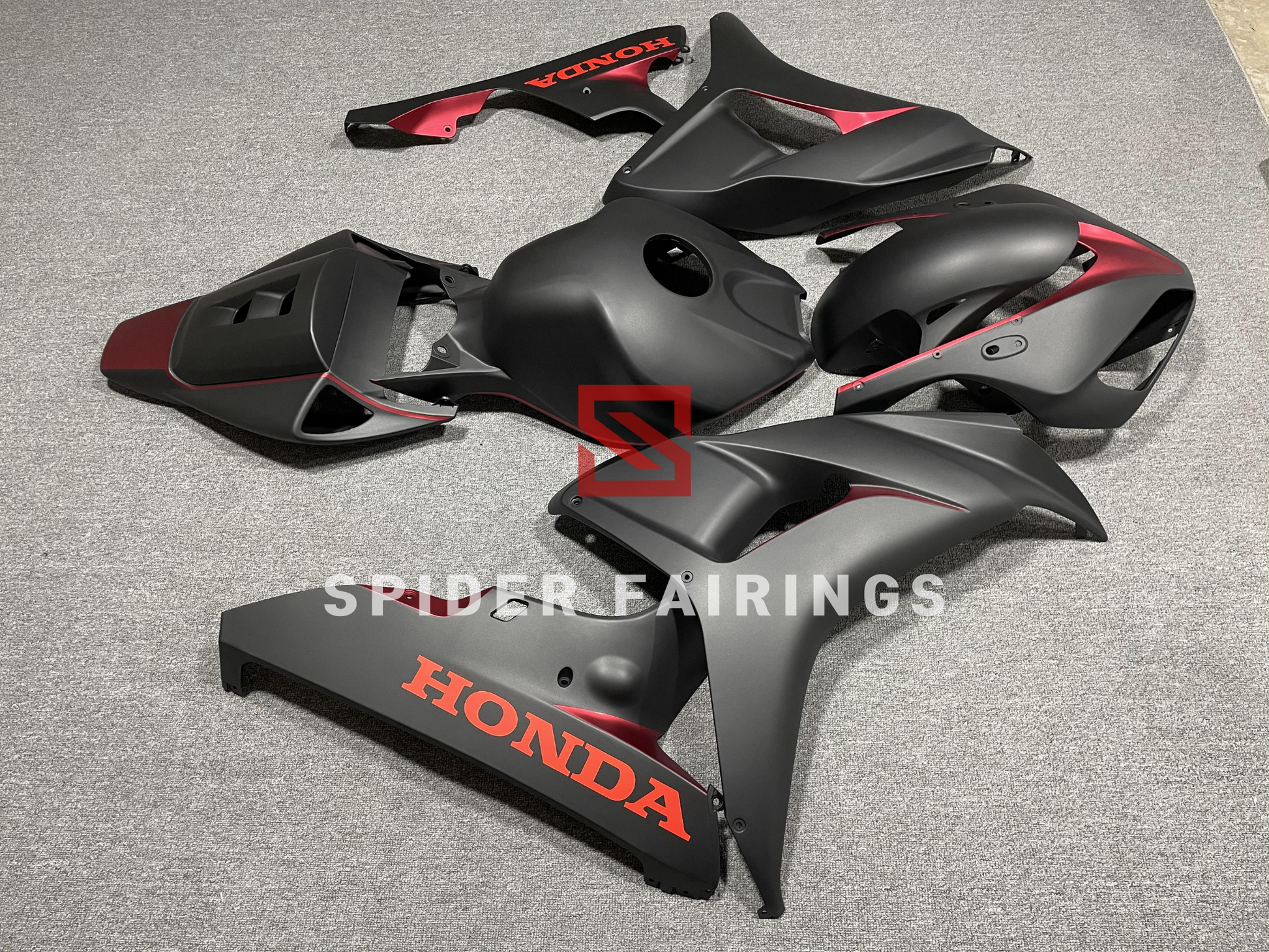 Matte Black and Red-Honda CBR1000RR 2006-2007