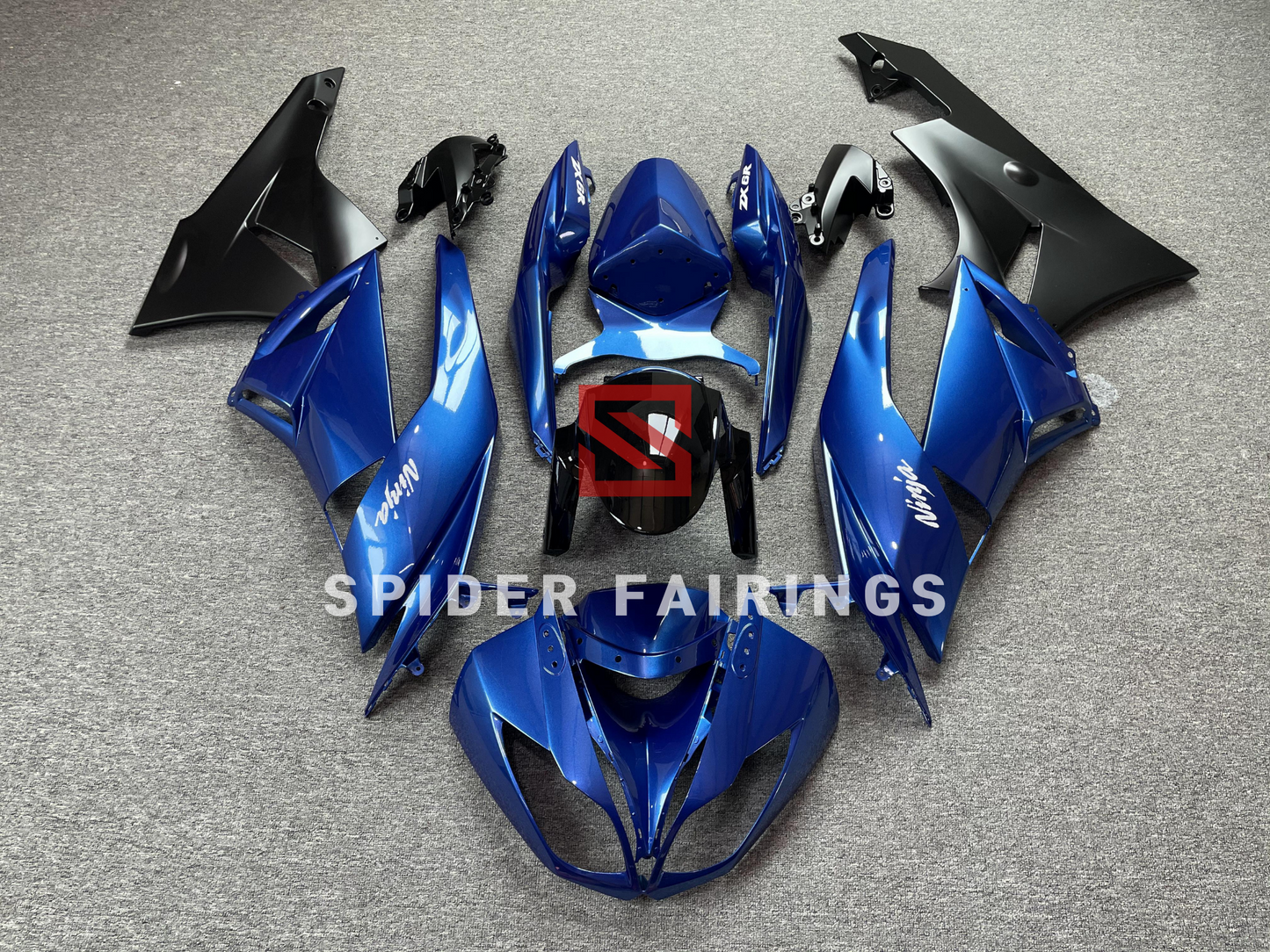 Blue and Black-Kawasaki ZX-6R 2009-2012