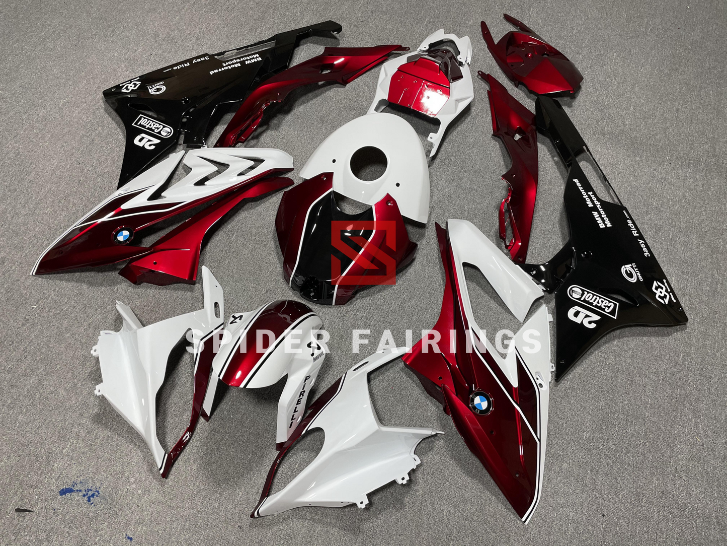 Deep Red,White and Black-BMW S1000RR 2015-2016