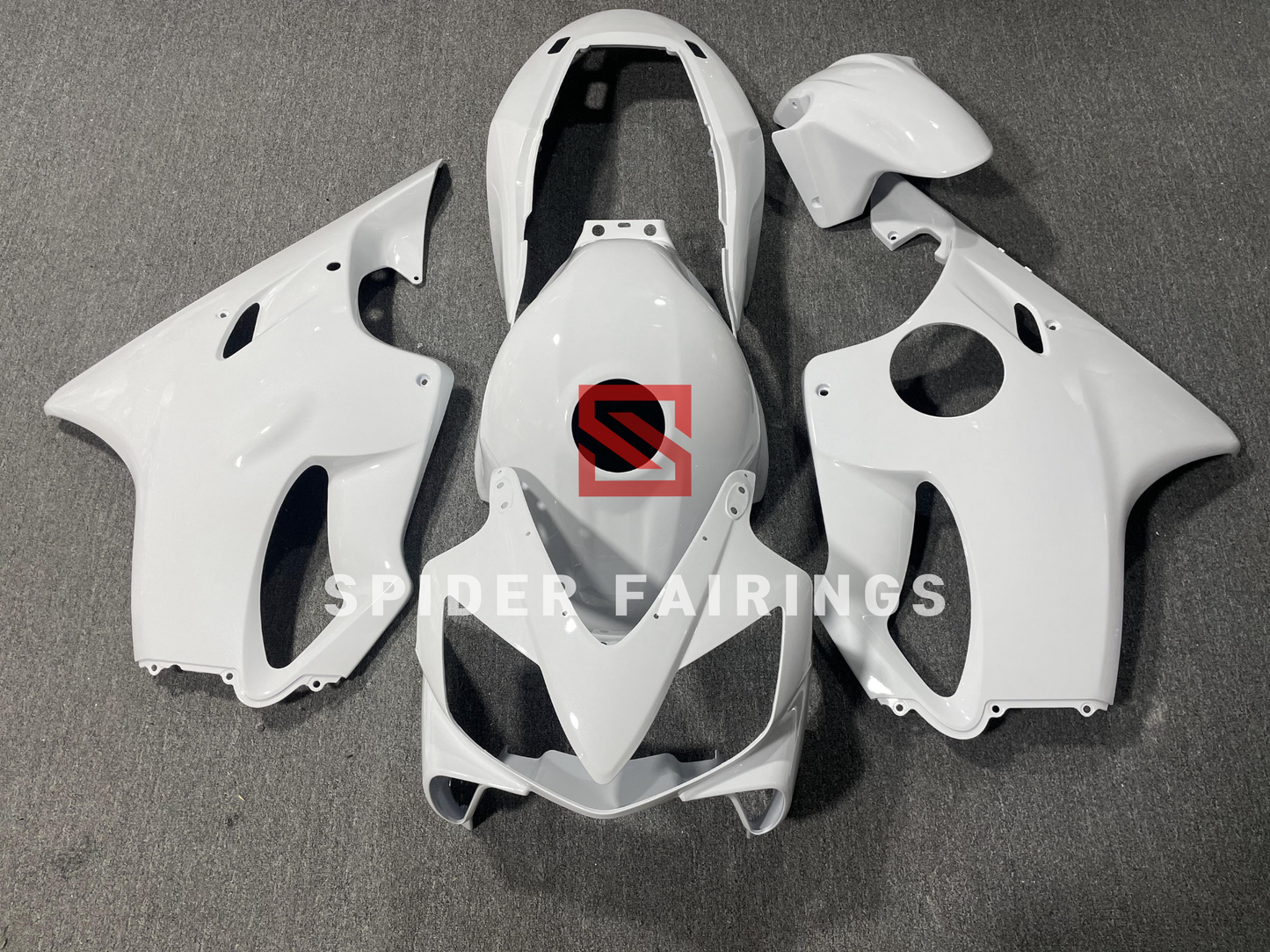 2004-2007 Honda CBR600F Plain White Motorcycle Fairings