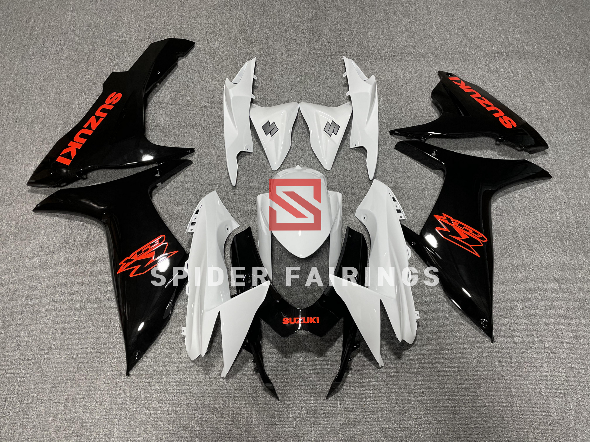 Gloss Black and White-Suzuki GSXR600-750 2011-2019