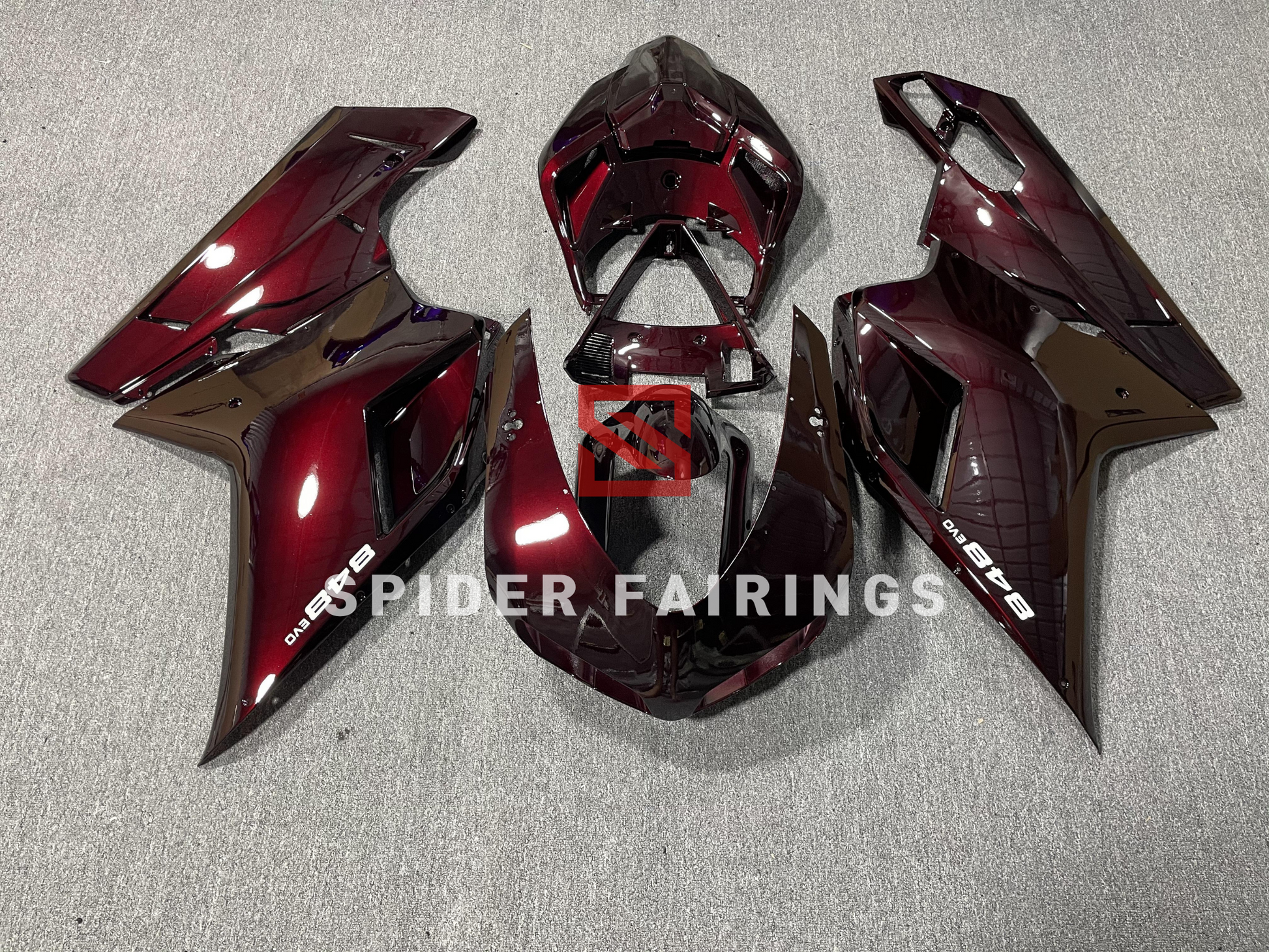 Dark Red and Black-Ducati 848 1098S 2007-2013