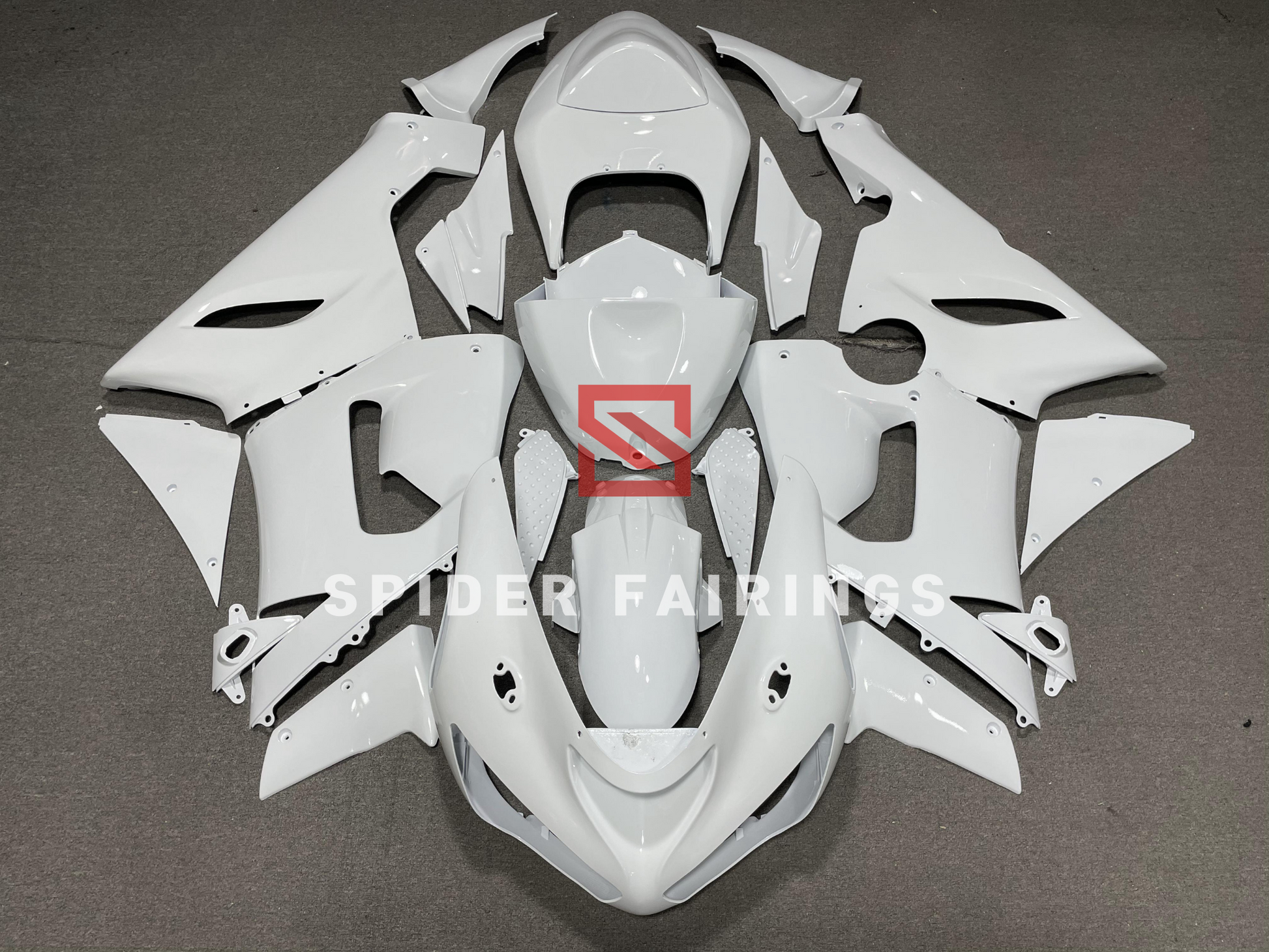 Gloss White-Kawasaki ZX-6R 2005-2006