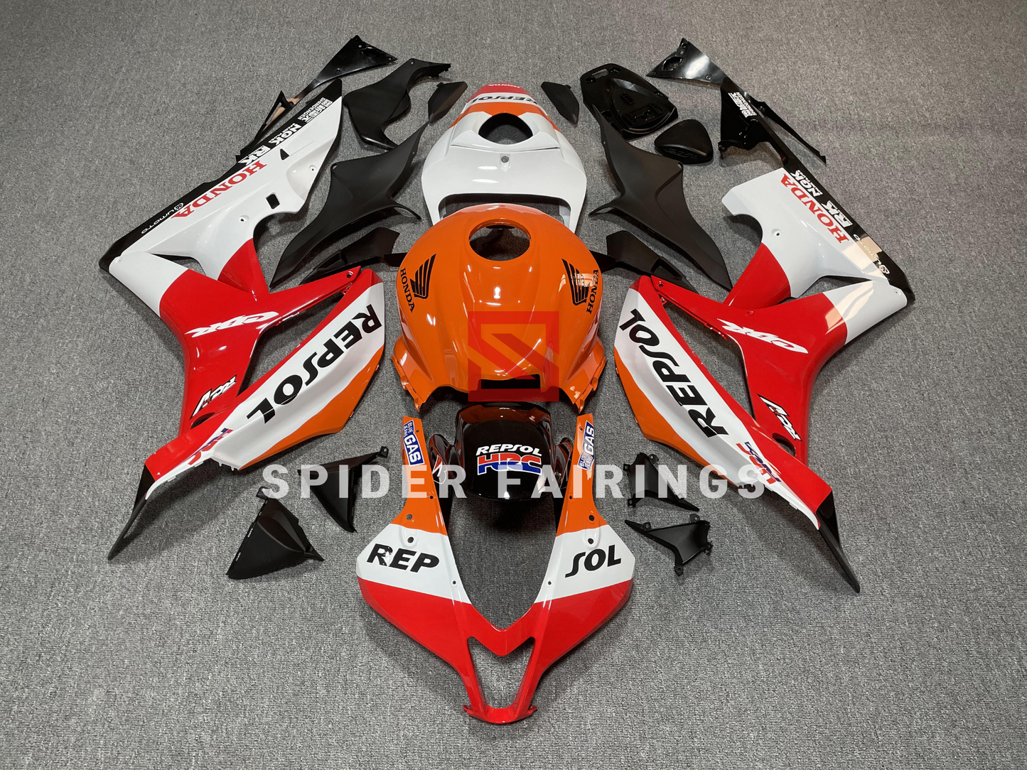 Red and Orange Repsol -Honda CBR600RR 2007-2008