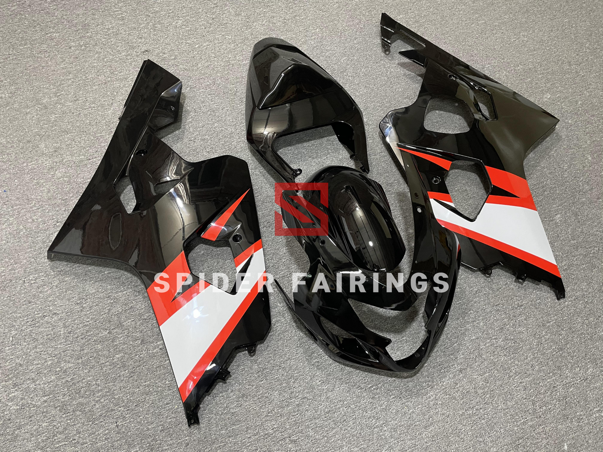 Gloss Black and Red-Suzuki GSXR600-750 2004-2005