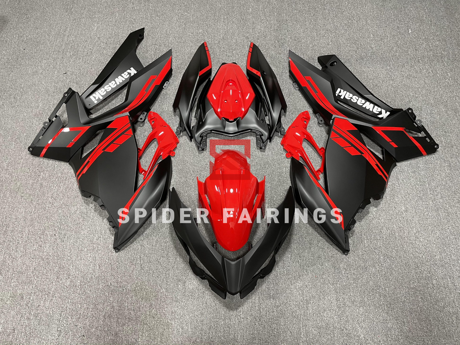 Matte Black and Red-Kawasaki Ninja400 2018-2021