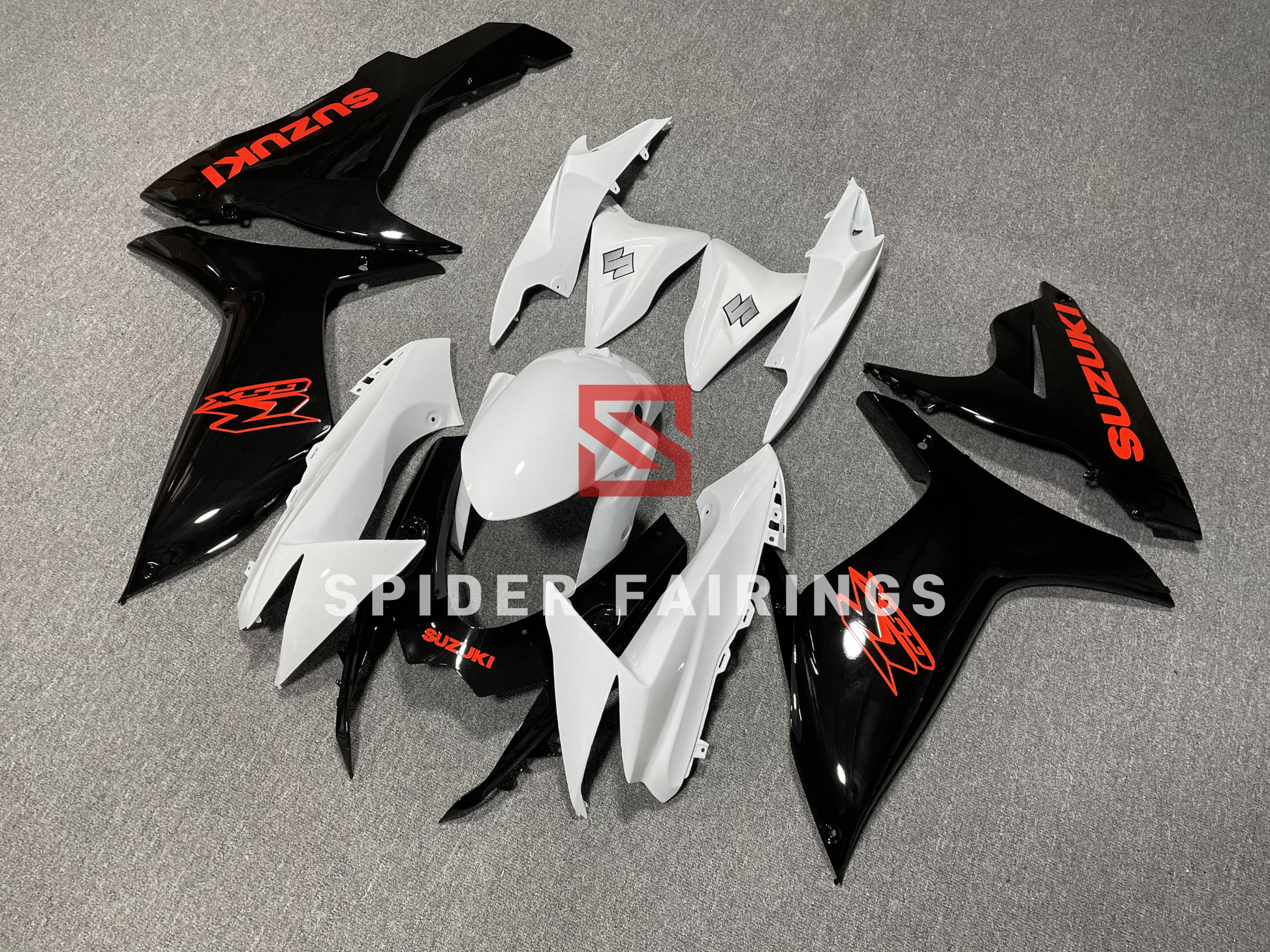 Gloss Black and White-Suzuki GSXR600-750 2011-2019