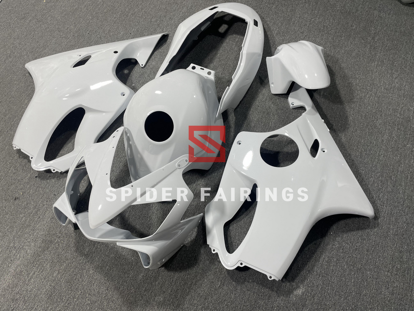 2004-2007 Honda CBR600F Plain White Motorcycle Fairings